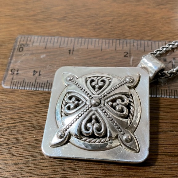 Brighton Paseo Diamond Shaped Cross Necklace and Earrings Demi Parure Set - Picture 4 of 7